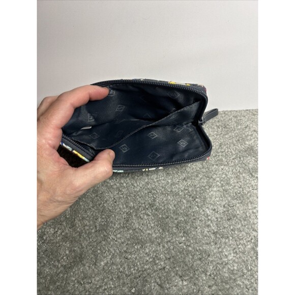 Vera Bradley Zip ID Case Pouch Wallet Floral Tropical Print Blue Bright Florals - Picture 6 of 10